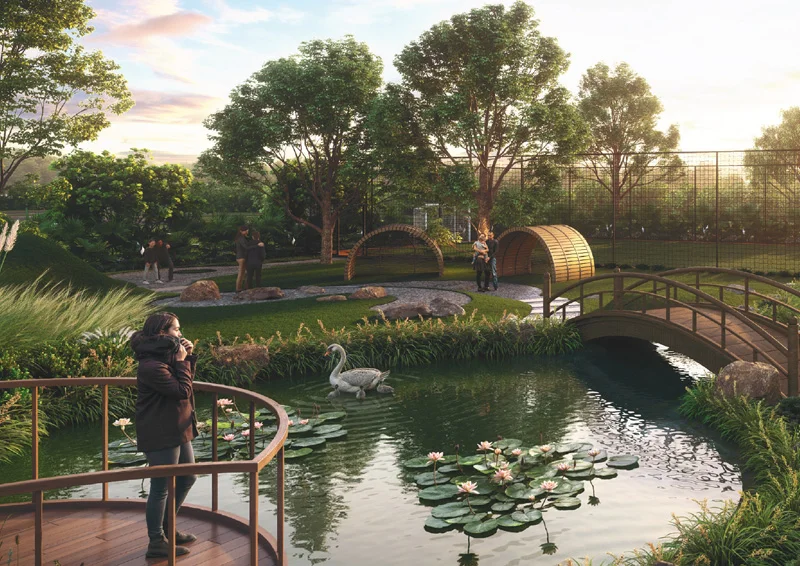 Krisala Plots Pune Zen Garden and Lotus Pond