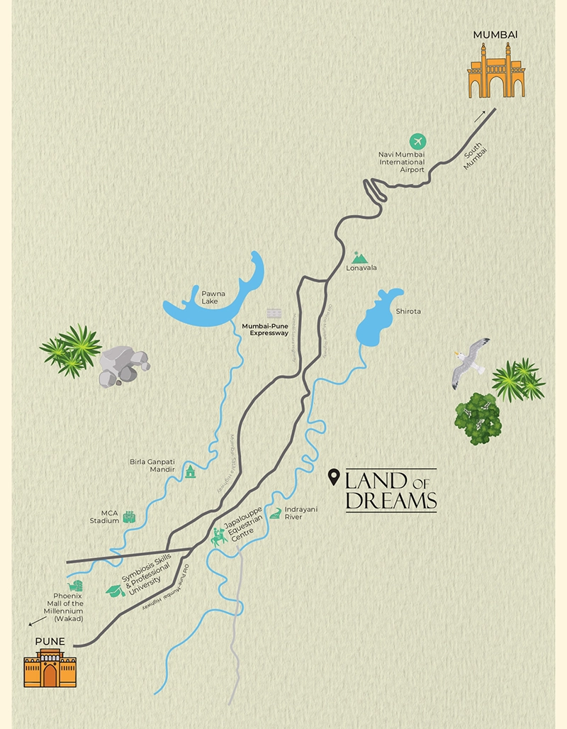 Krisala Plots Pune Strategic Location Map Vadgaon